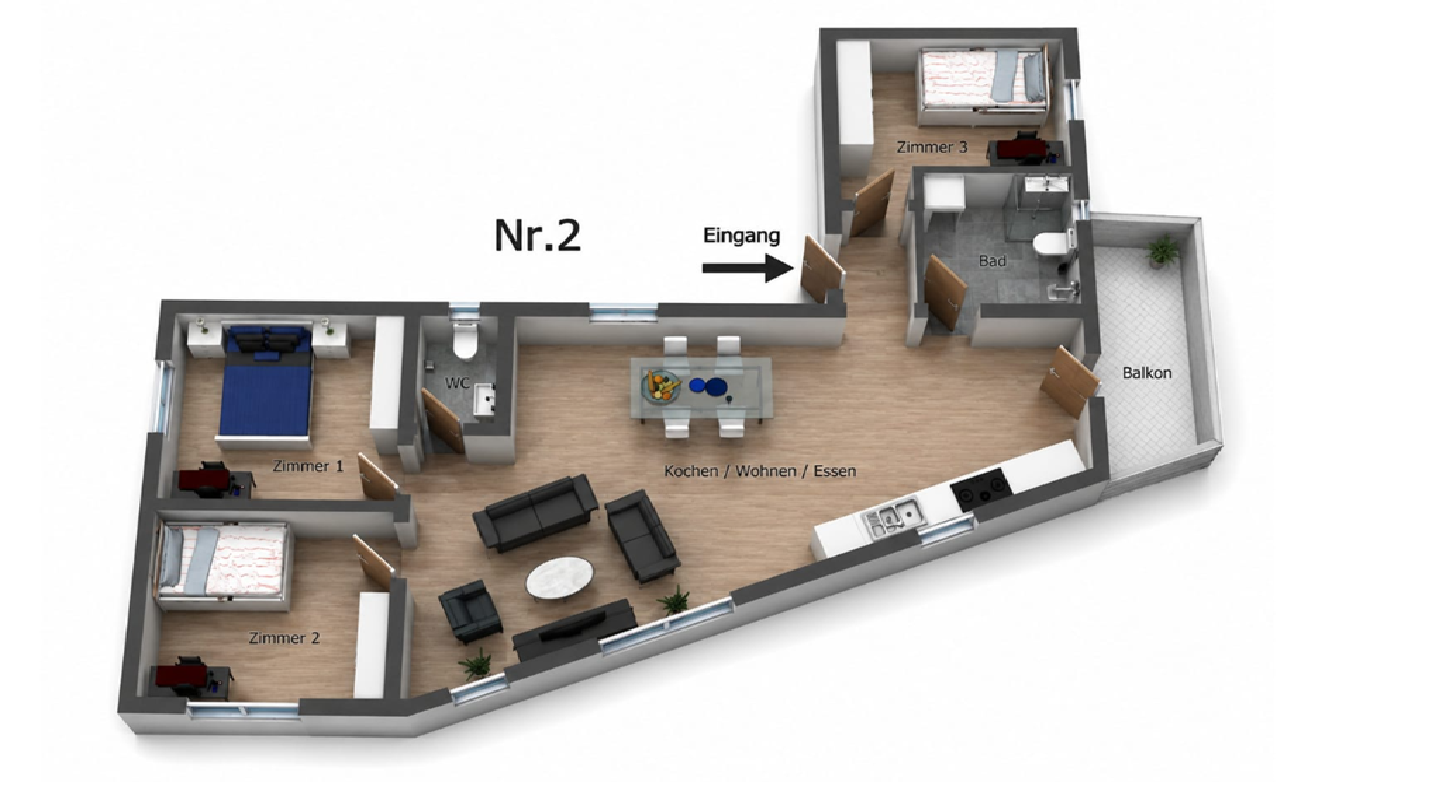 (VERMIETET) Moderne 4-Zimmer-Neubauwohnung in Laufenburg.
