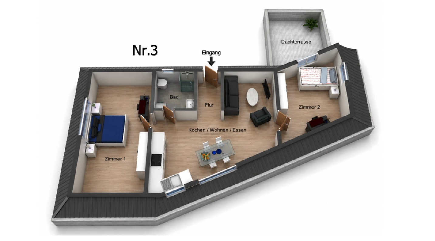 Moderne 3-Zimmer-Neubauwohnung in Laufenburg.